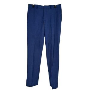 Ted‎ Baker London Men's Roger Extra Slim Fit Blue Wool Trouser Pants 35 R READ